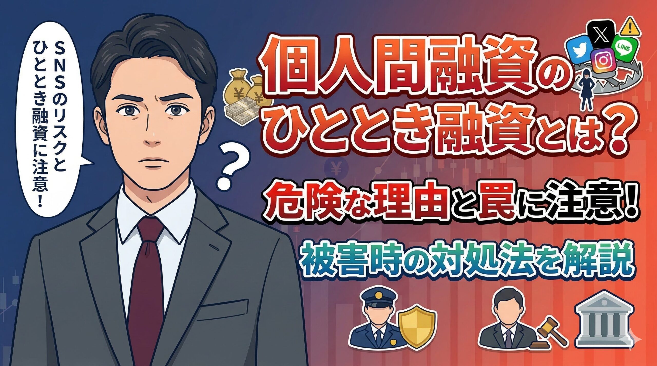 個人間融資のひととき融資とは？危険な理由と被害時の対処法