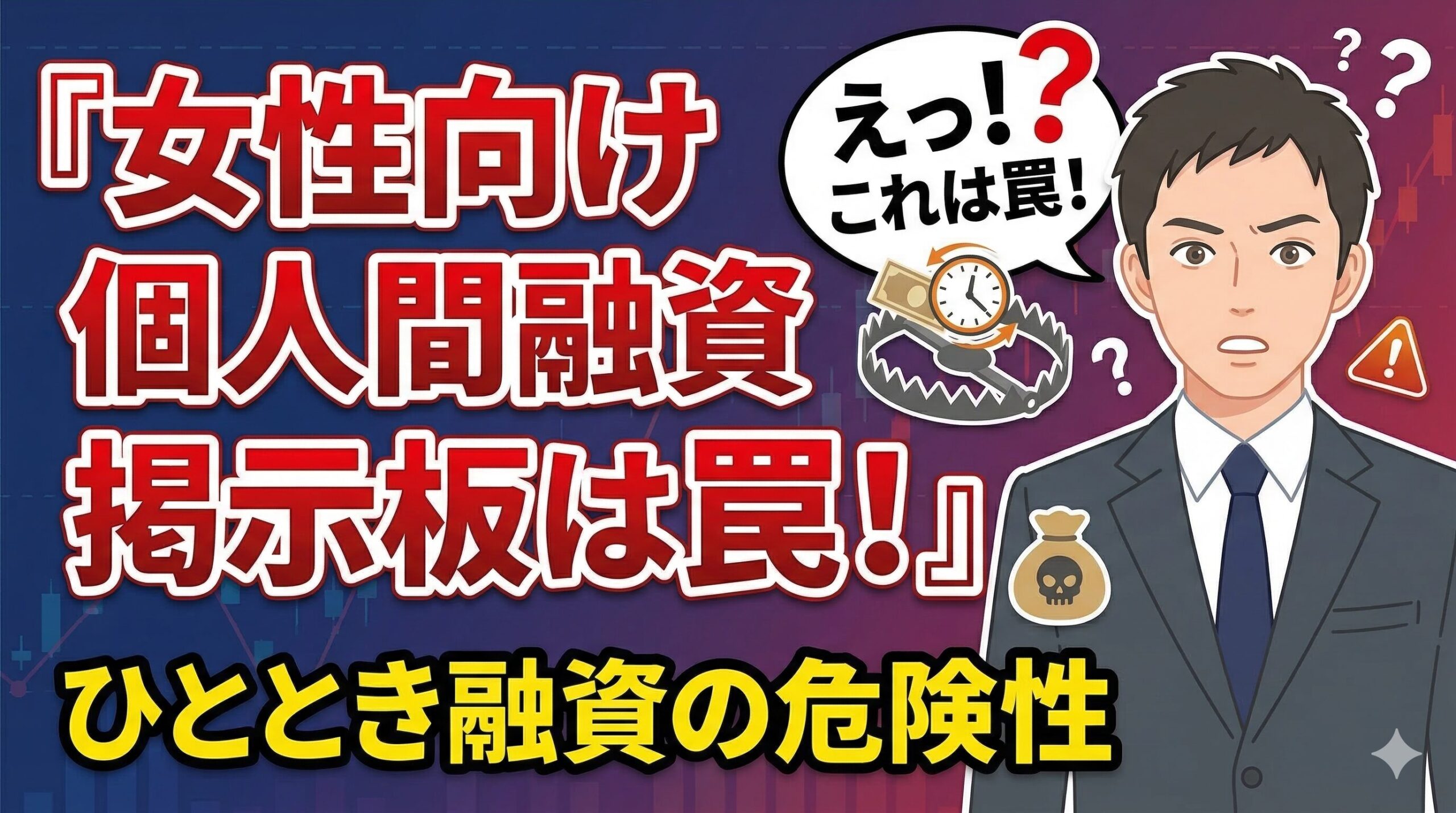 女性向け個人間融資掲示板は罠！ひととき融資の危険性