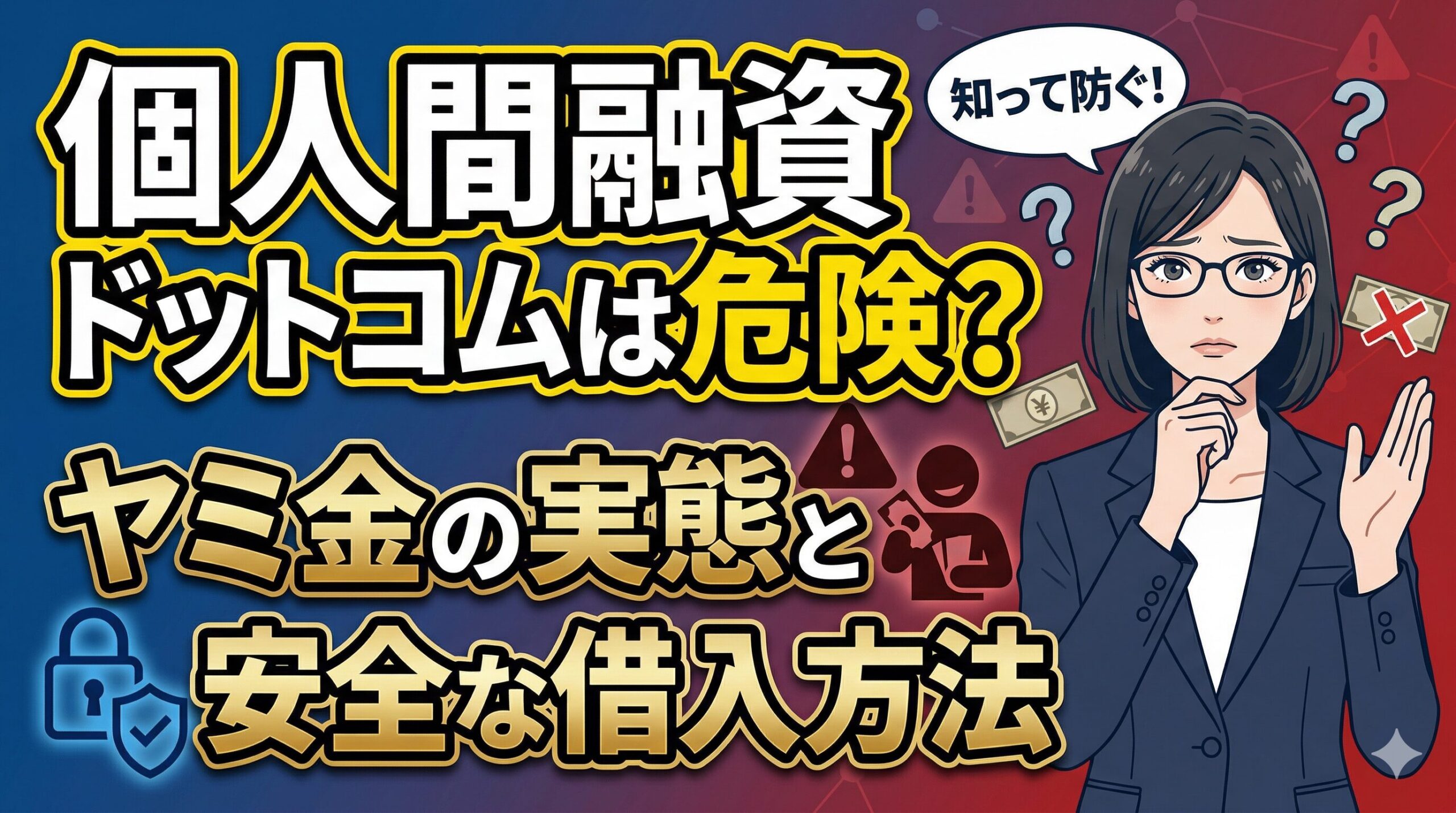 個人間融資ドットコムは危険？ヤミ金の実態と安全な借入方法