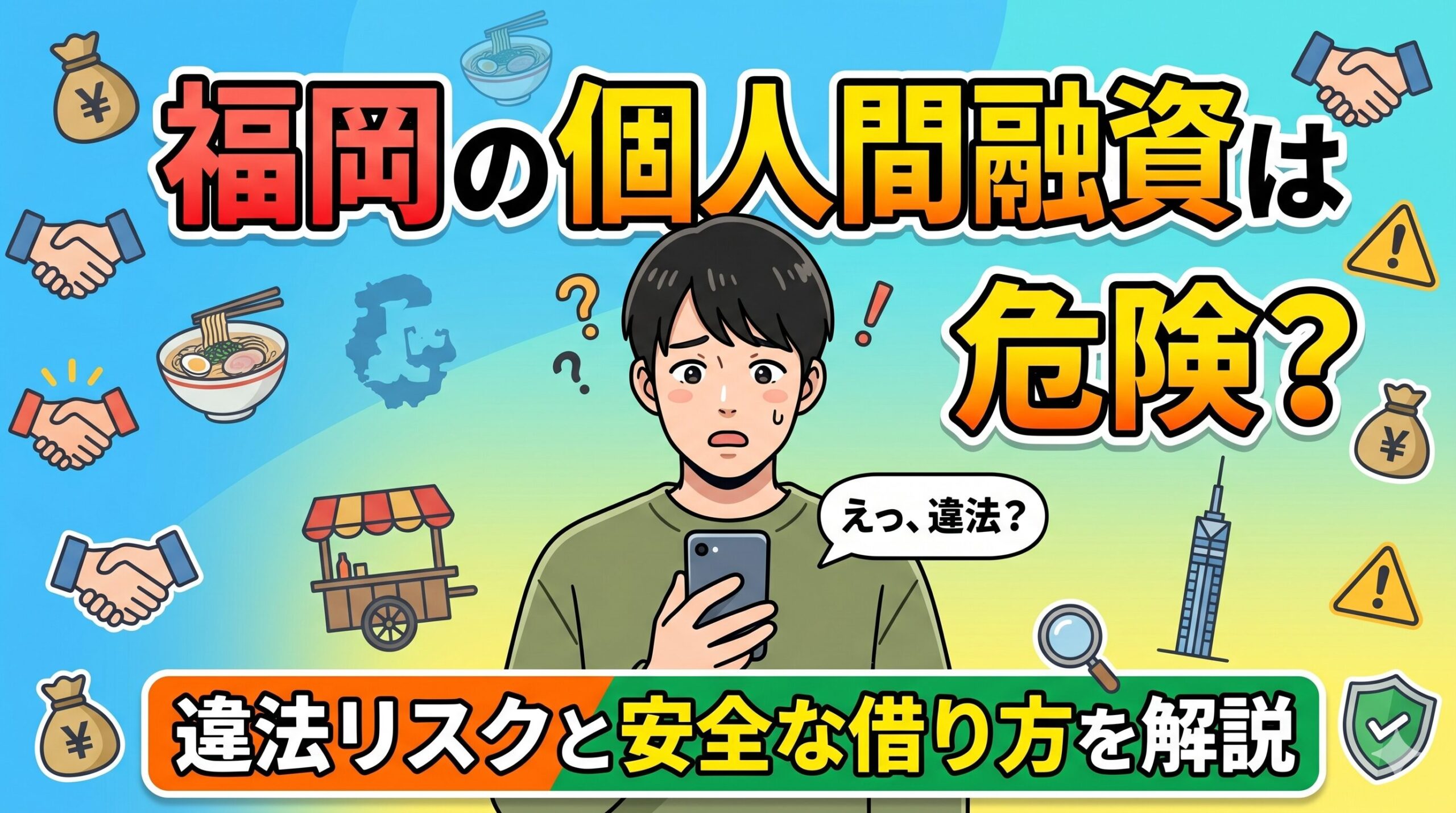 福岡の個人間融資は危険？違法リスクと安全な借り方を解説