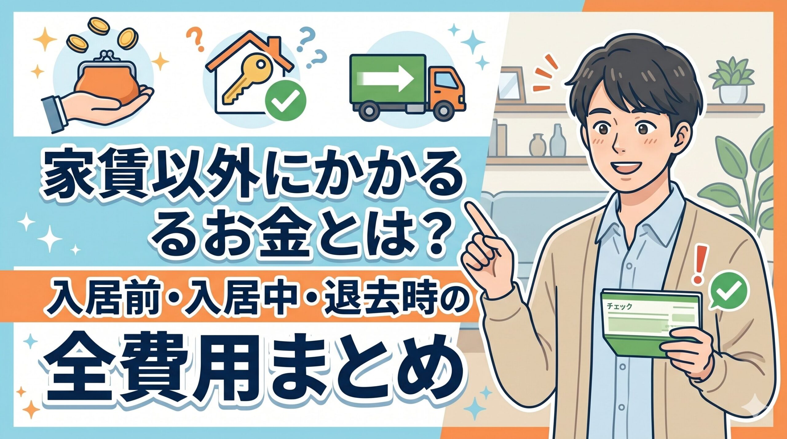 家賃以外にかかるお金とは？入居前・入居中・退去時の全費用まとめ