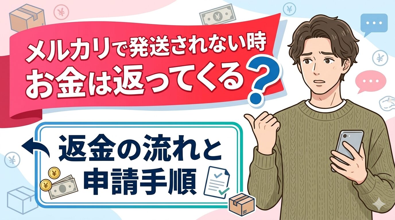 メルカリで発送されない時お金は返ってくる？返金の流れと申請手順