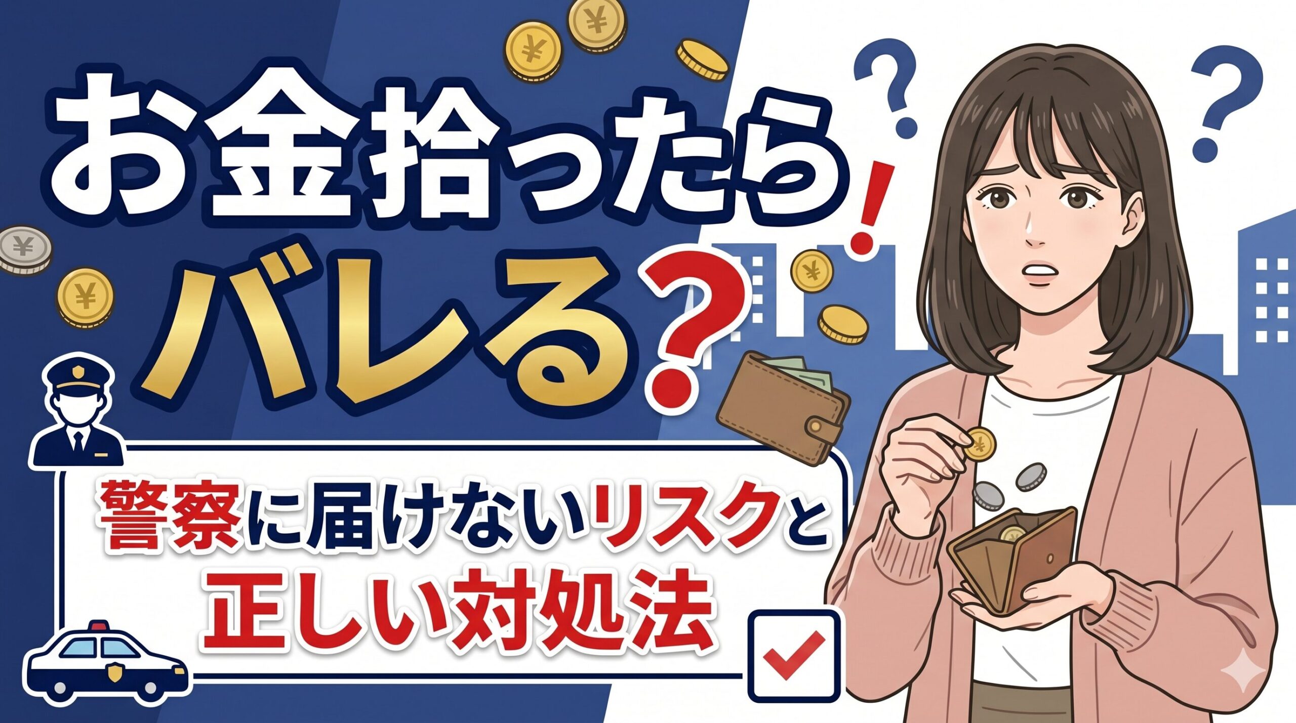 お金拾ったらバレる？警察に届けないリスクと正しい対処法
