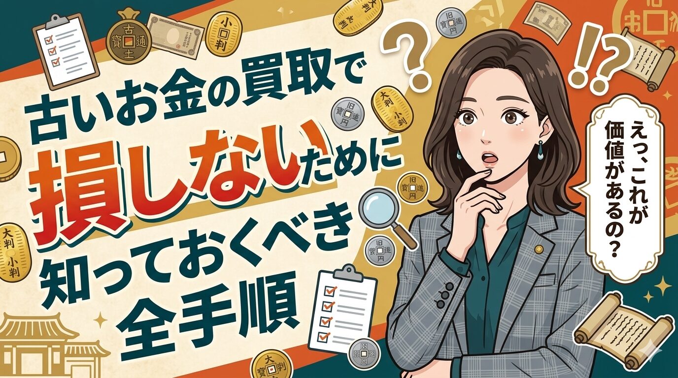 古いお金の買取で損しないために知っておくべき全手順
