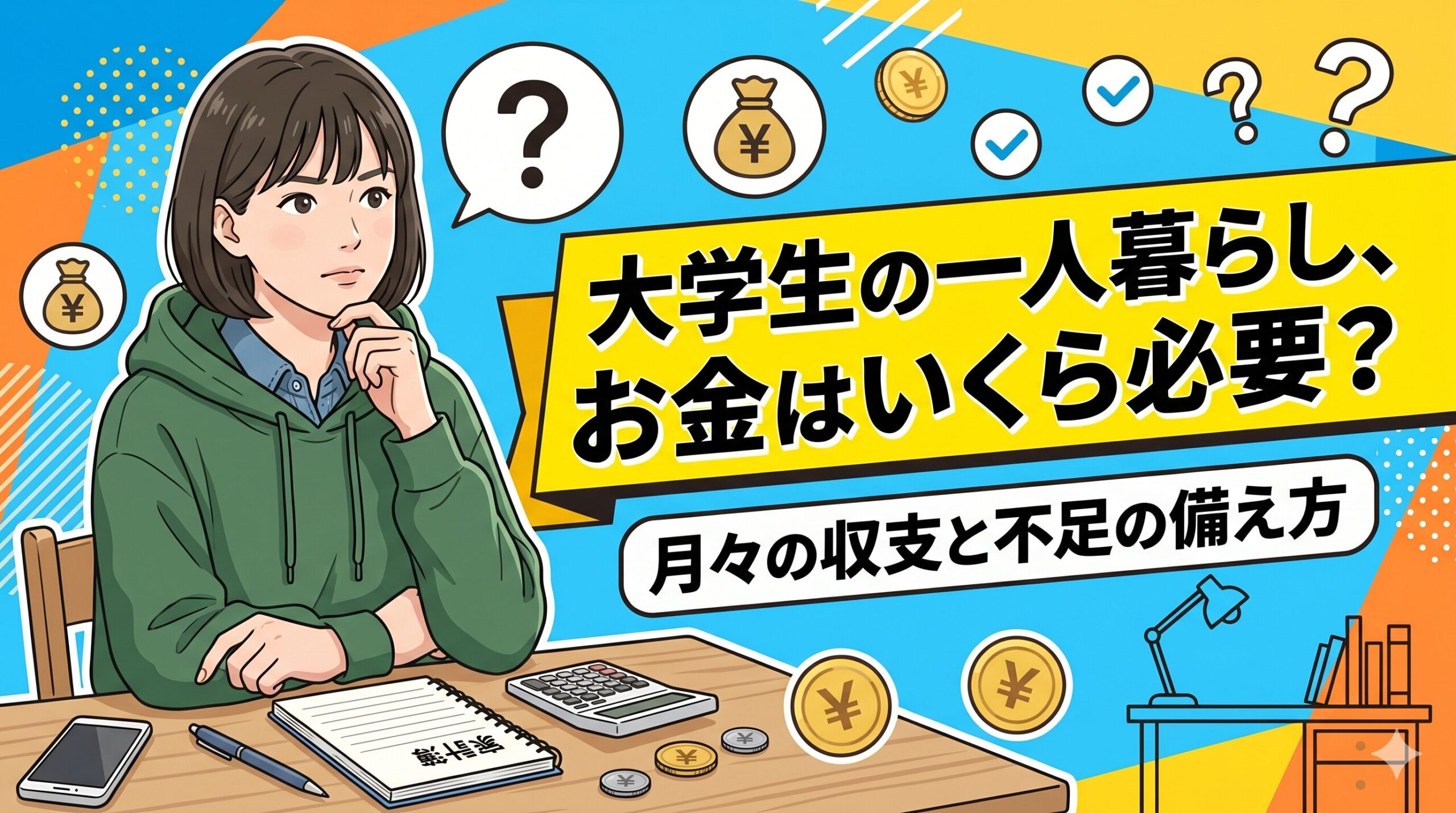 大学生の一人暮らし、お金はいくら必要？月々の収支と不足の備え方