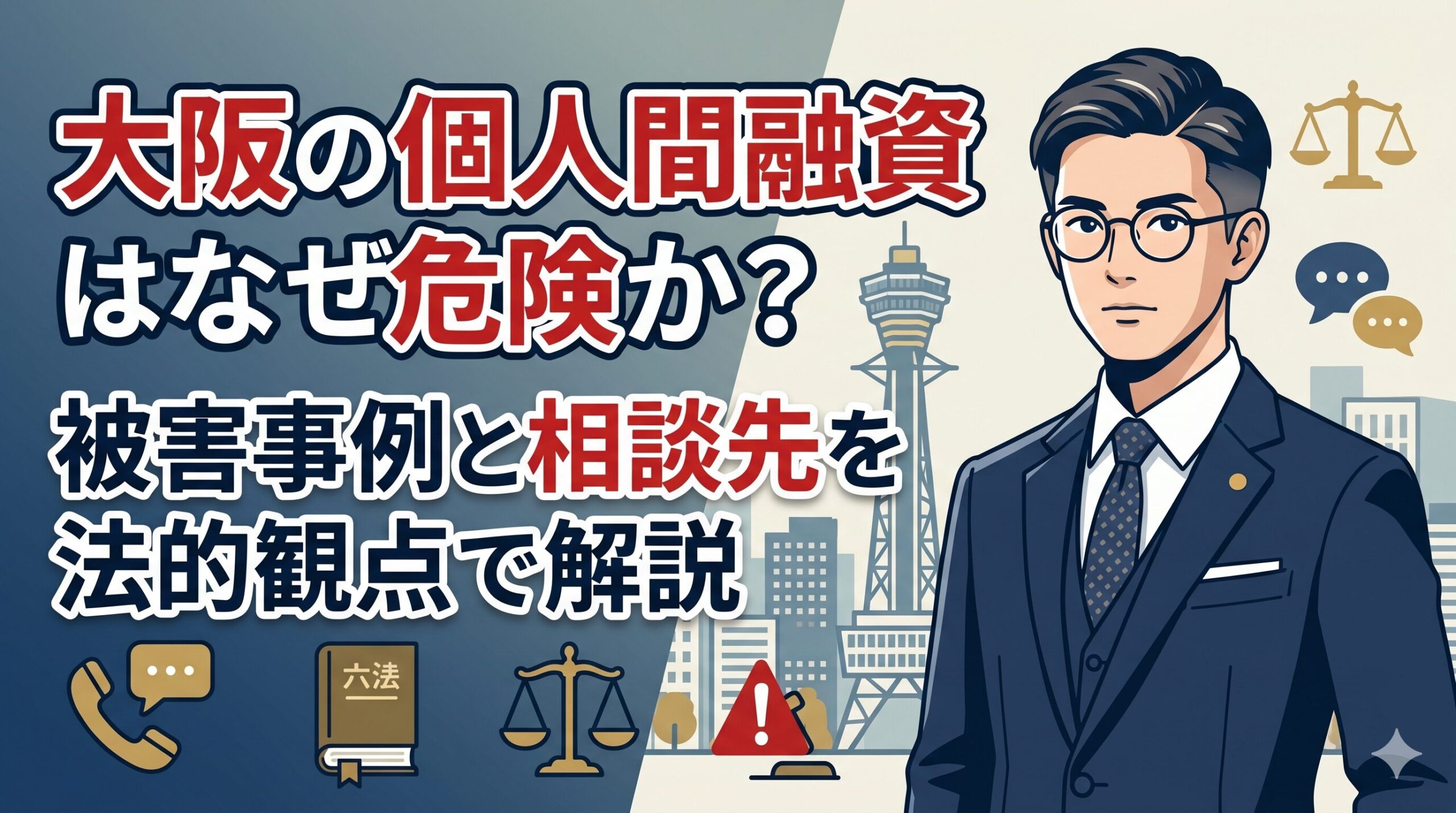 大阪の個人間融資はなぜ危険か？被害事例と相談先を法的観点で解説