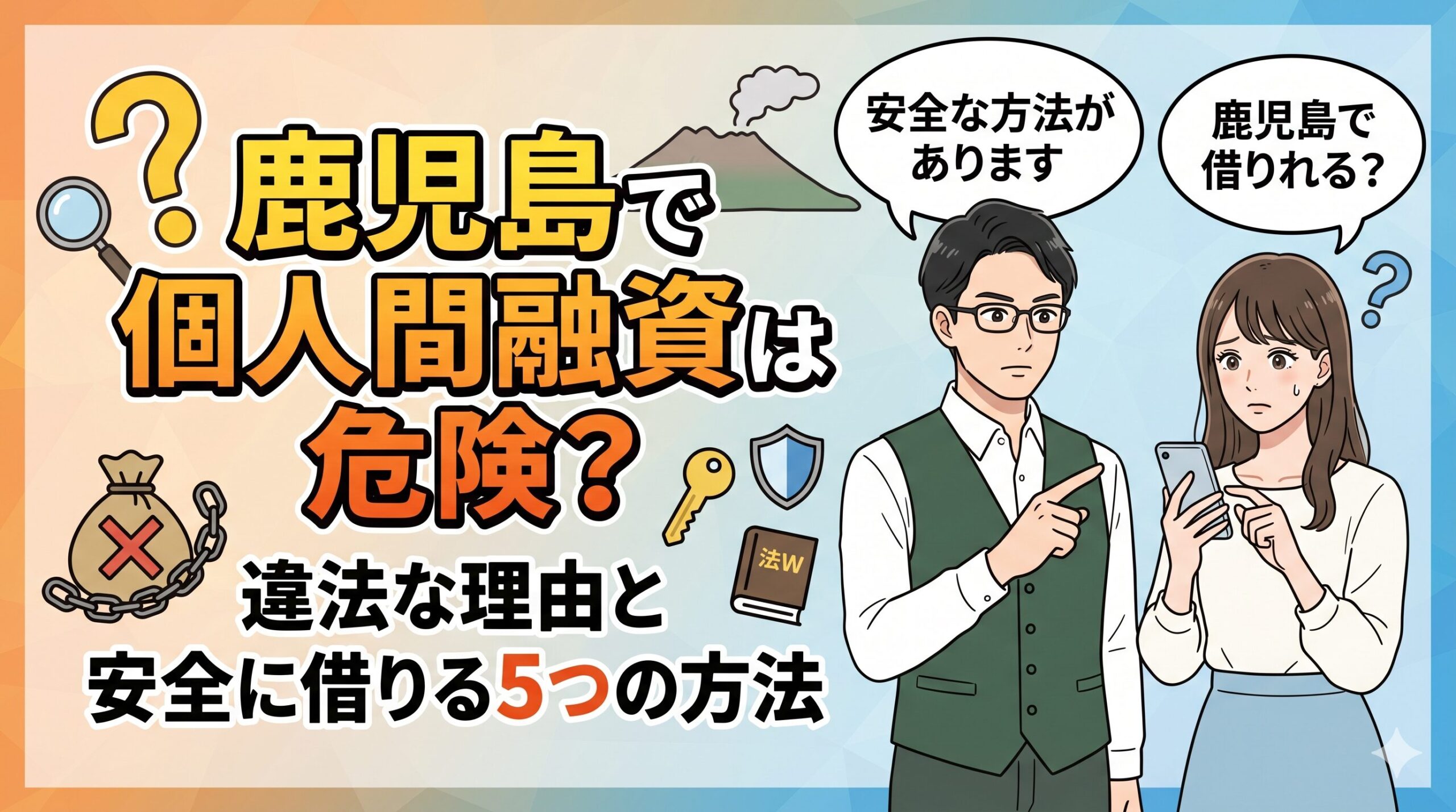 鹿児島で個人間融資は危険？違法な理由と安全に借りる5つの方法