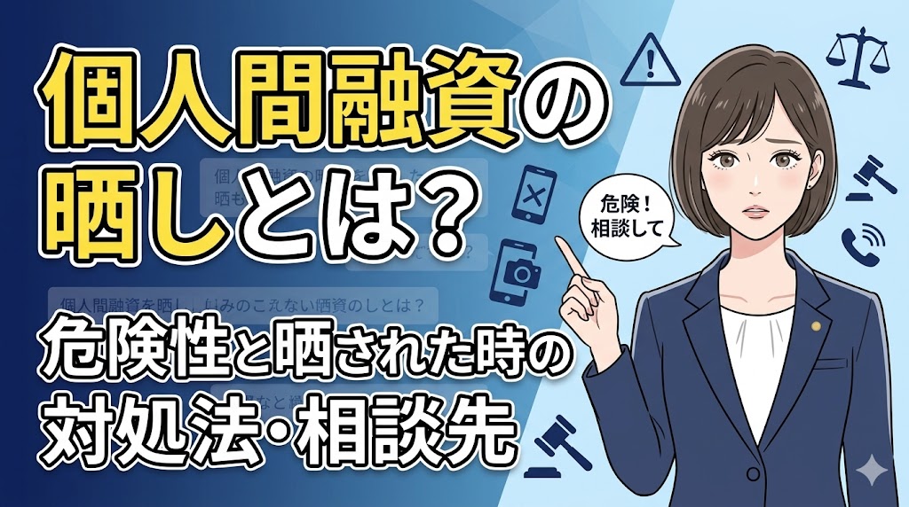 個人間融資の晒しとは？危険性と晒された時の対処法・相談先
