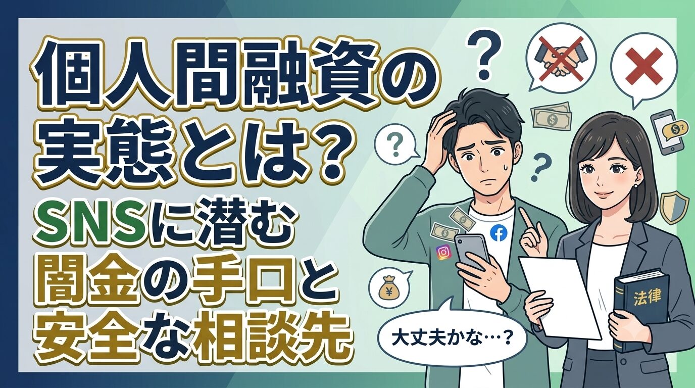 個人間融資の実態とは？SNSに潜む闇金の手口と安全な相談先