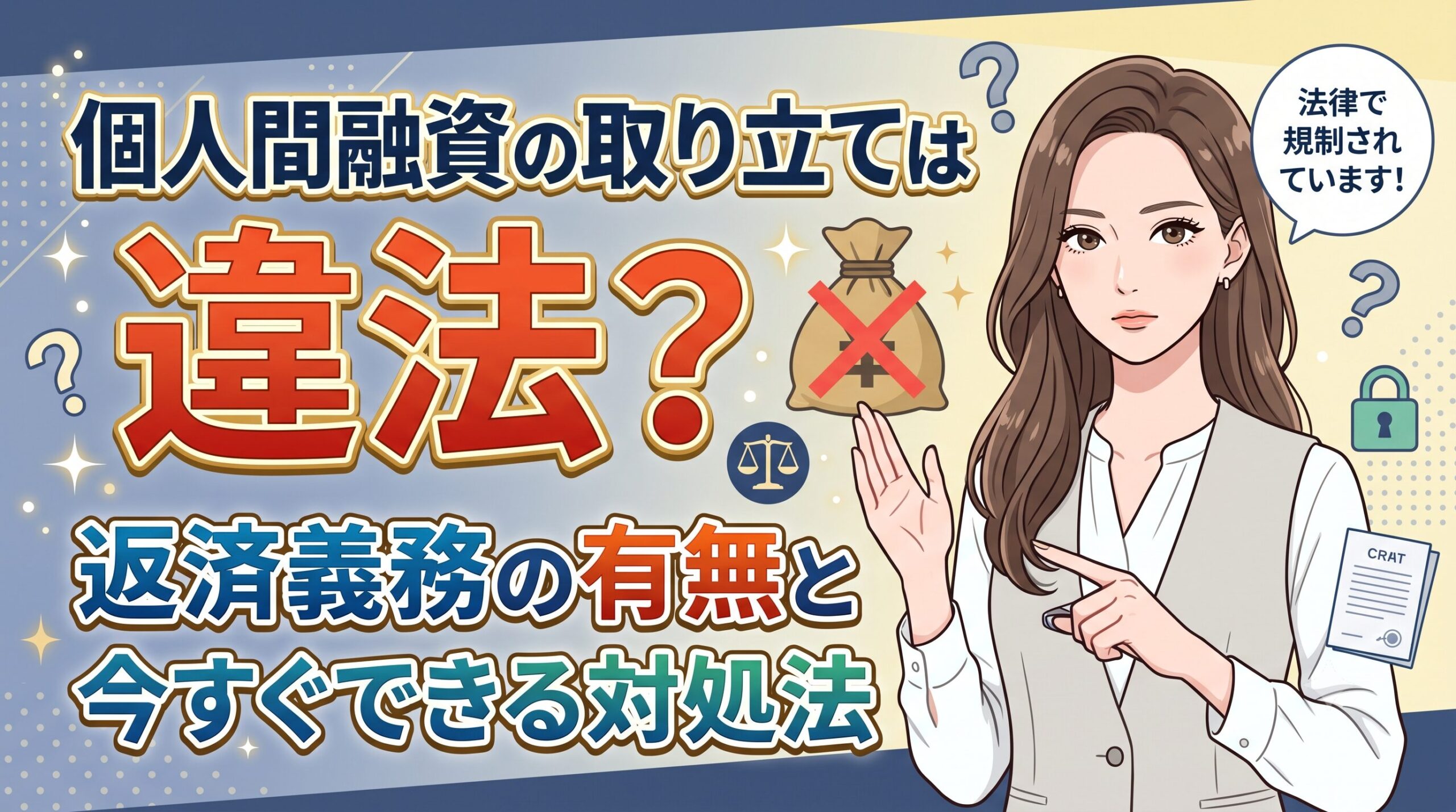 個人間融資の取り立ては違法？返済義務の有無と今すぐできる対処法
