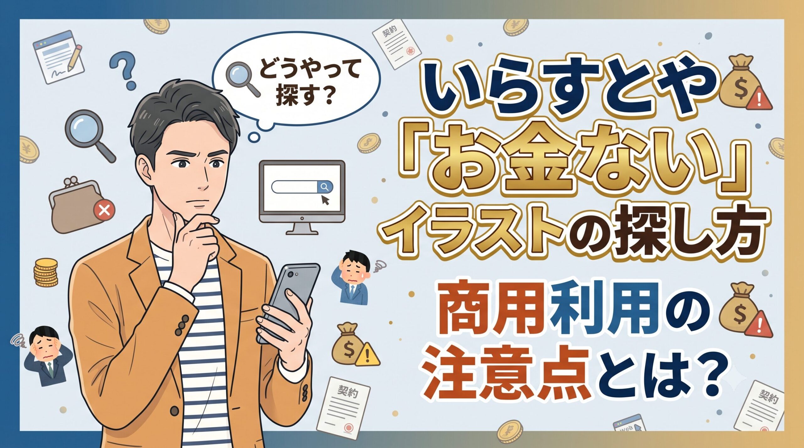 いらすとや「お金ない」イラストの探し方と商用利用の注意点とは？