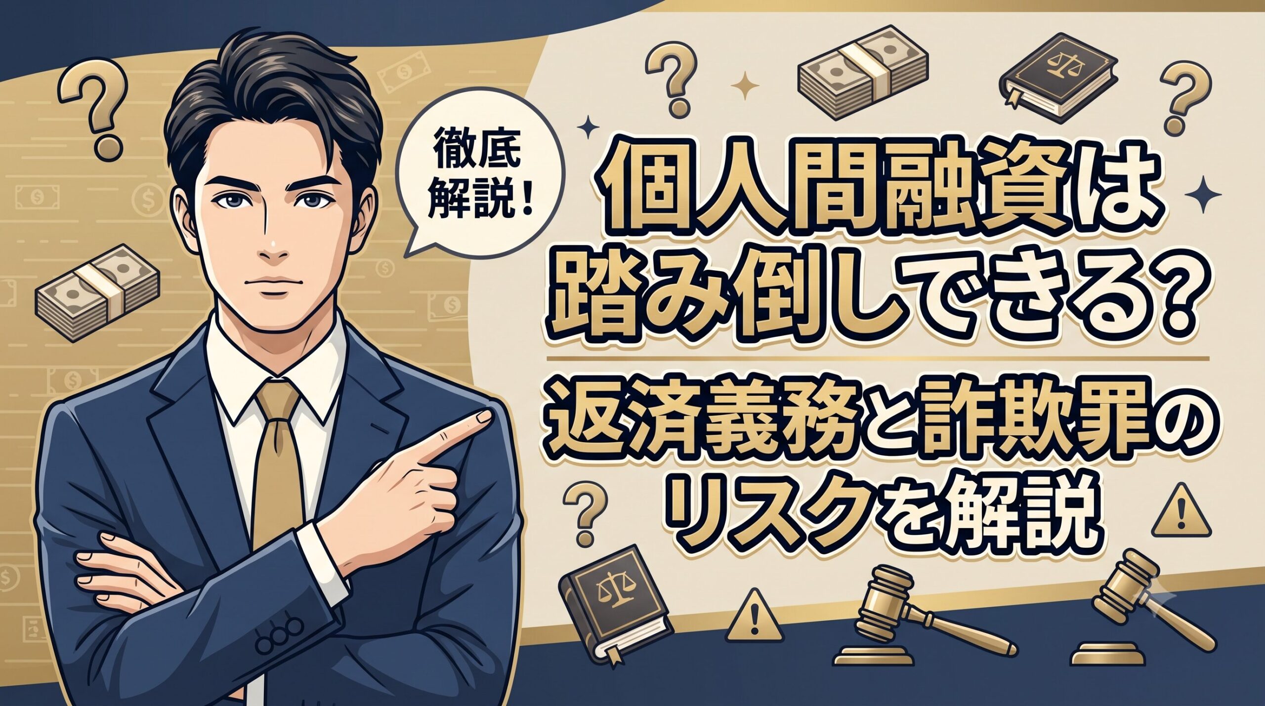 個人間融資は踏み倒しできる？返済義務と詐欺罪のリスクを解説