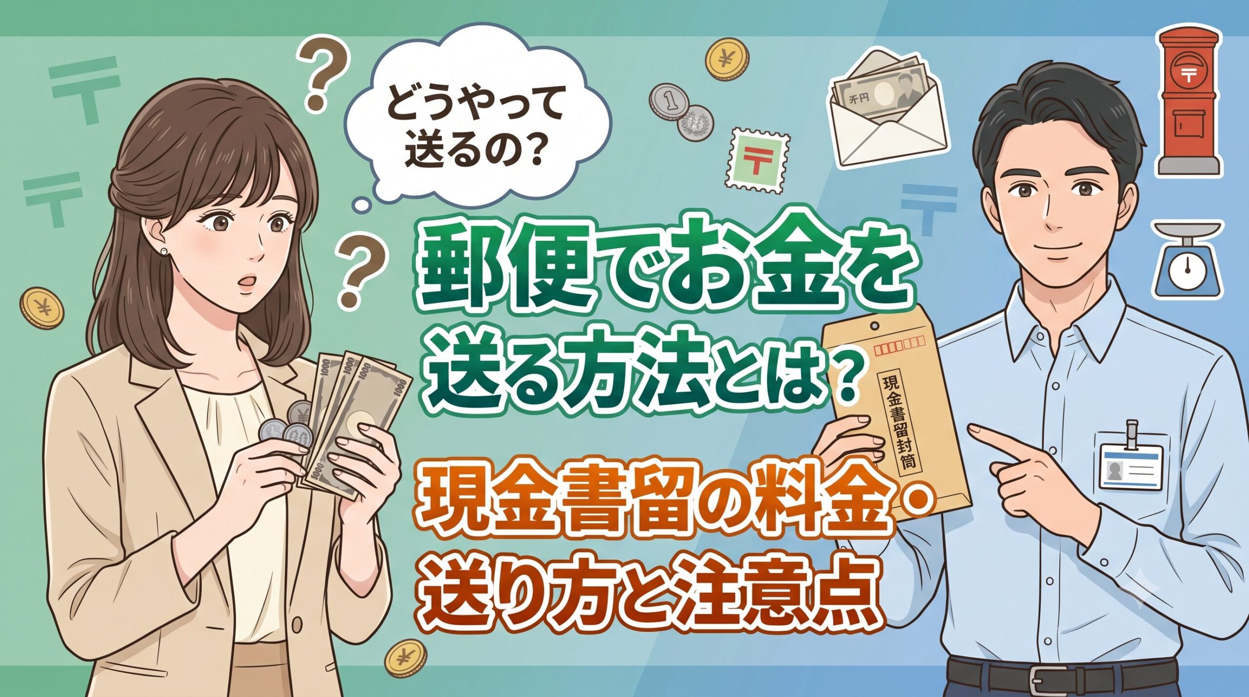 郵便でお金を送る方法とは？現金書留の料金・送り方と注意点