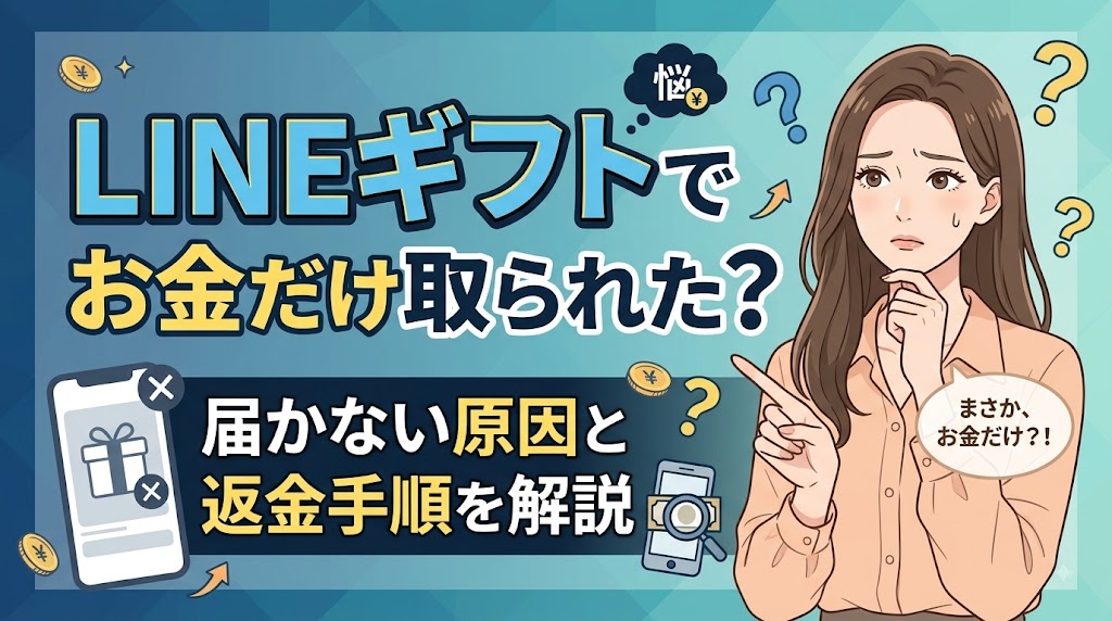 LINEギフトでお金だけ取られた？届かない原因と返金手順を解説