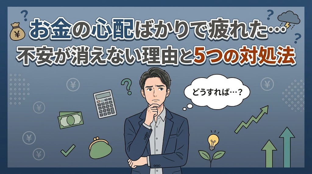 お金の心配ばかりで疲れた…不安が消えない理由と5つの対処法