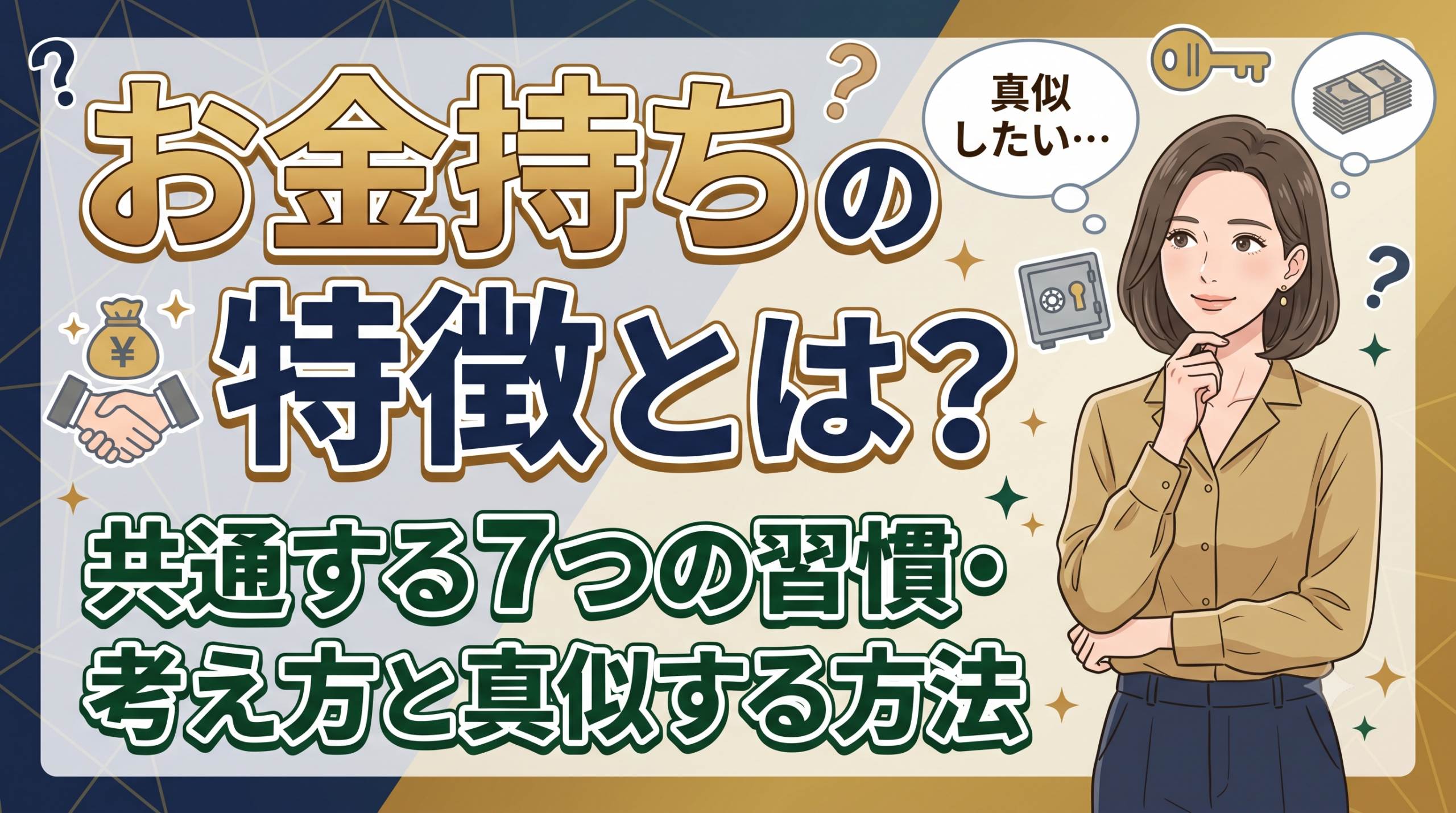 お金持ちの特徴とは？共通する7つの習慣・考え方と真似する方法