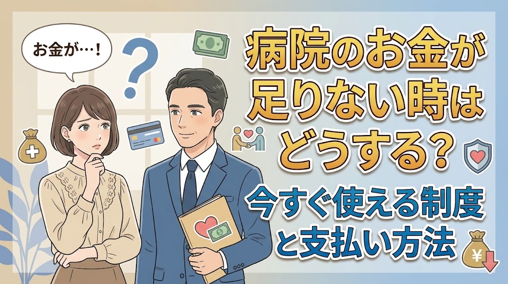 病院のお金が足りない時はどうする？今すぐ使える制度と支払い方法